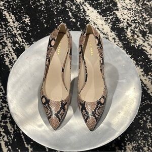 Cole Haan Shoes Snakeskin Heels Pumps 9 Leather Animal Print Casual Business‎